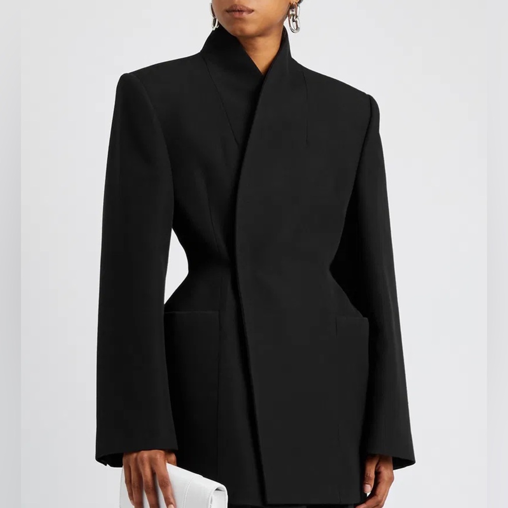 Balenciaga Black Hourglass Coat - Picture 5 of 16